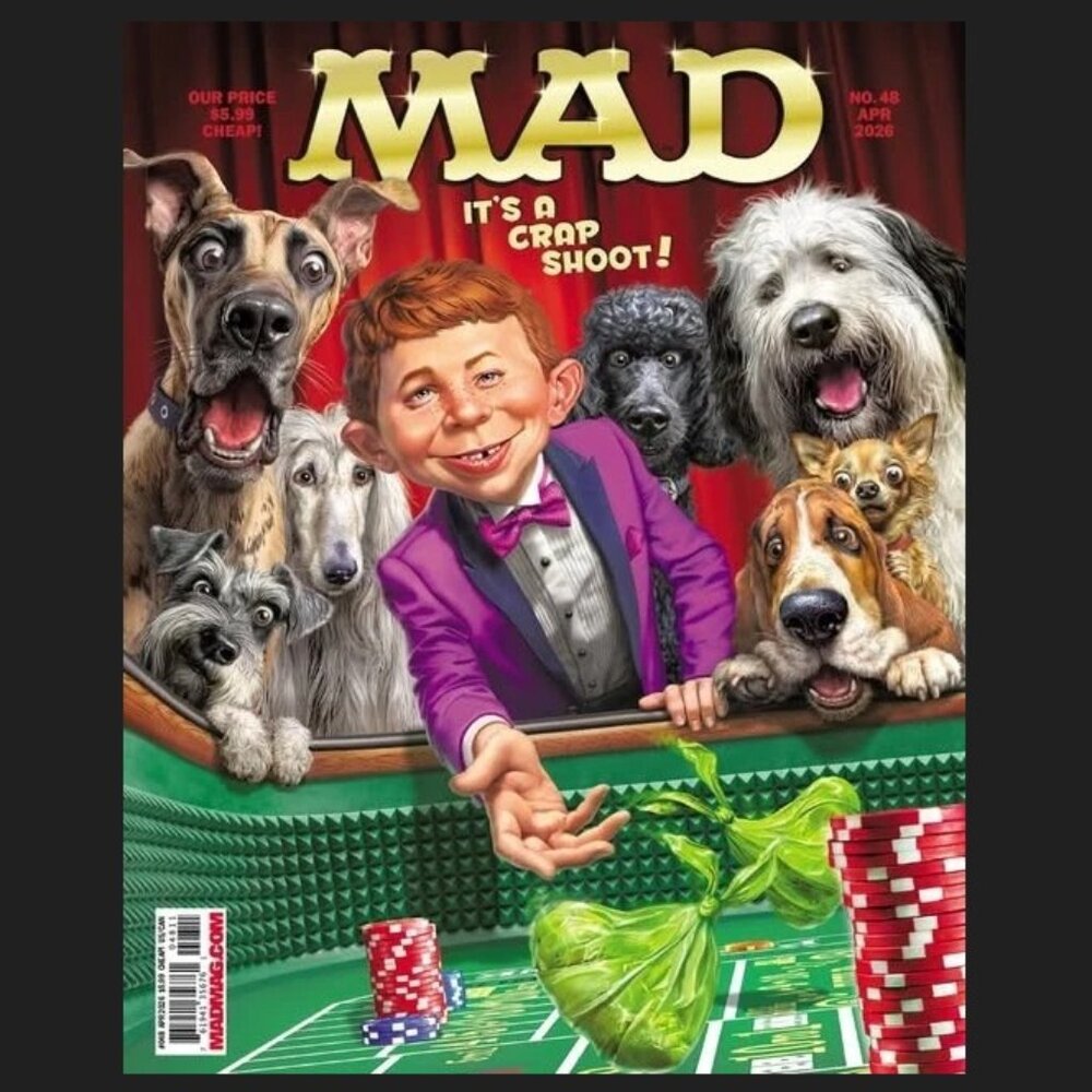 MAD Magazine April 2026 #48 Celebrity Poker Showdown Gambling Satire Issue